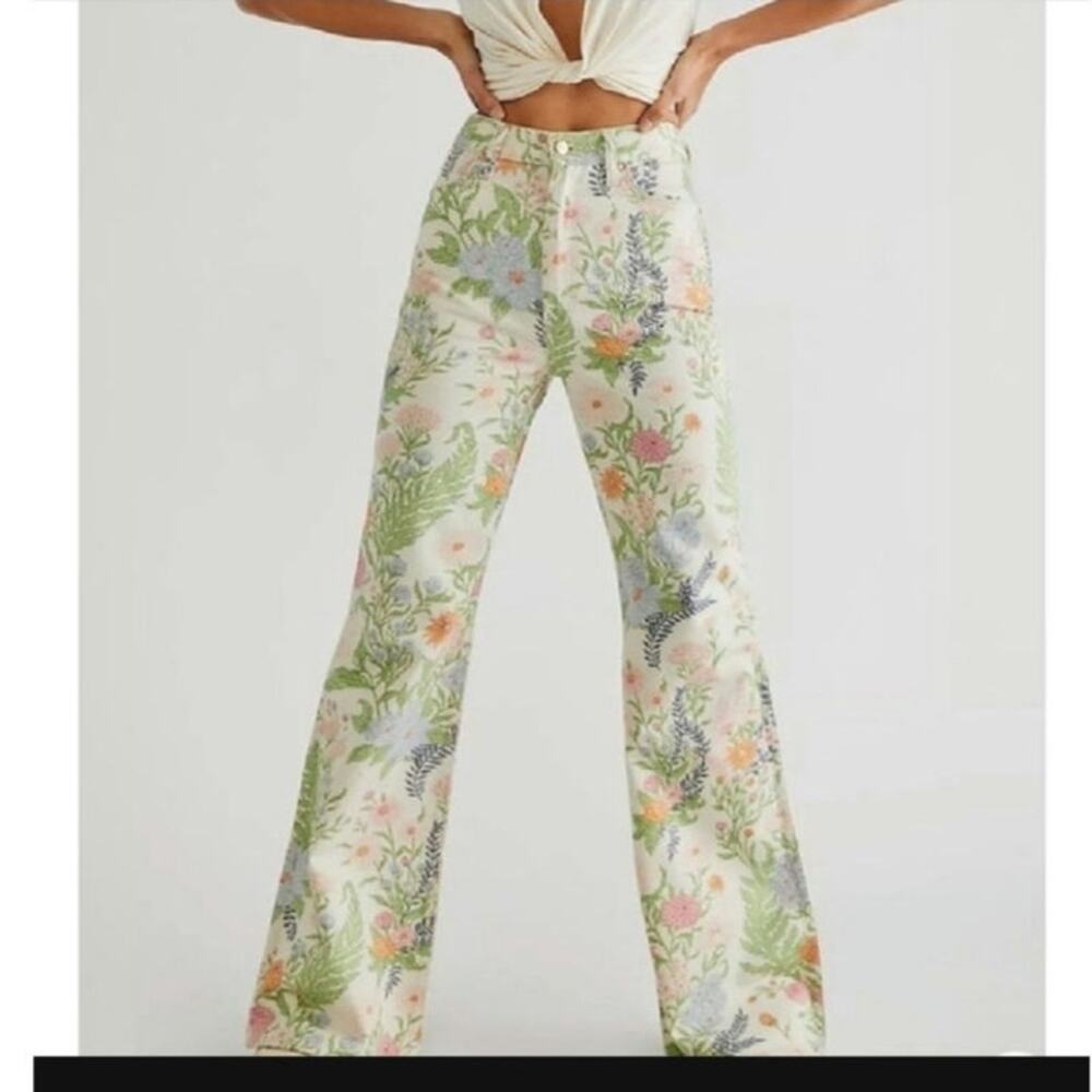 Floral High Rise Women Jeans
